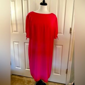 I.N. Studio Coral Dress with Knotted Sleeves Never worn